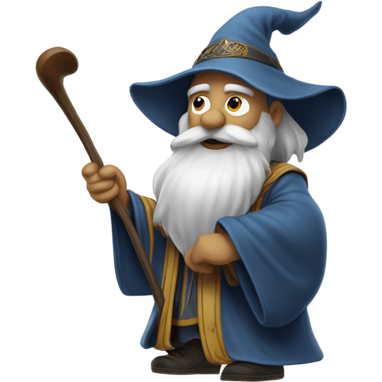 wizard who plays golf with beard emoji