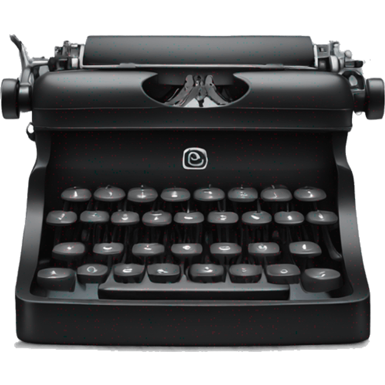 black typewriter emoji