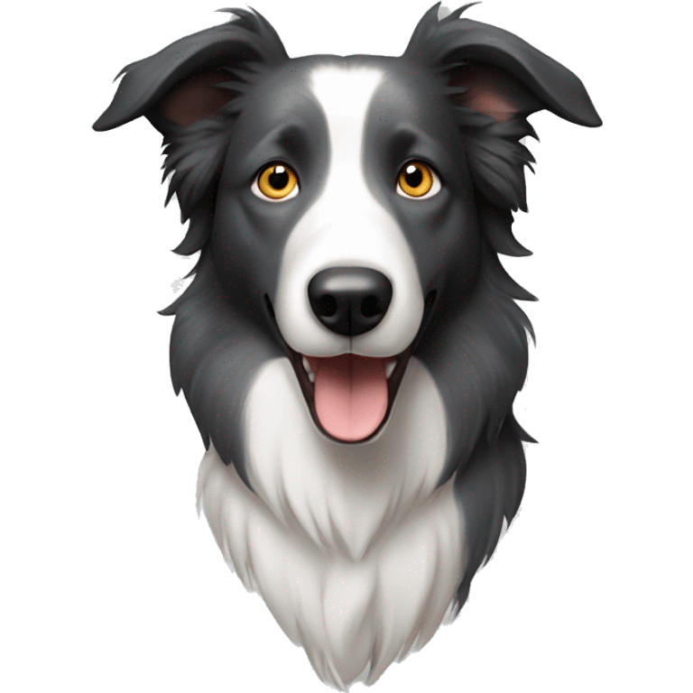 Grey border collie emoji