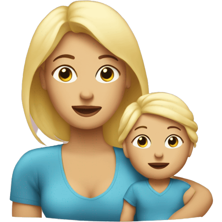 Mommy and baby are blond emoji