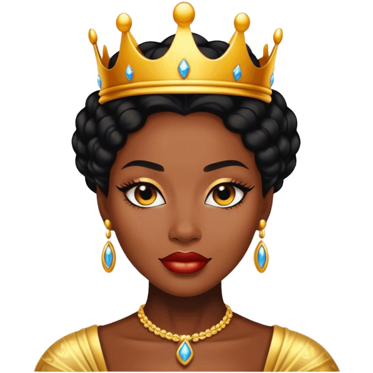 a pretty black rich queen  emoji