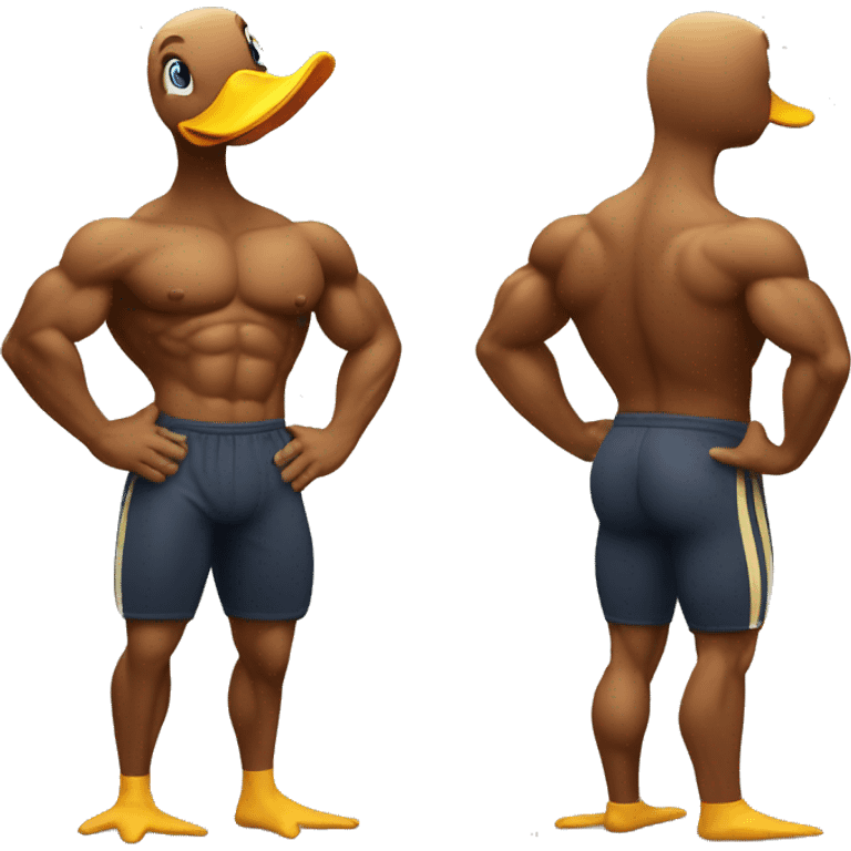 Duck as a bodybuilder  emoji