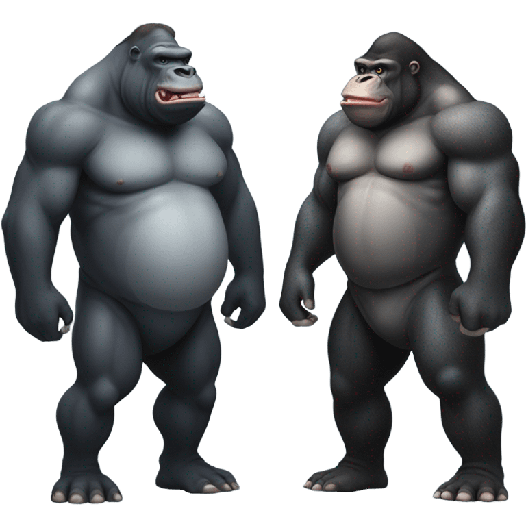 Hippopotamus and gorilla  emoji