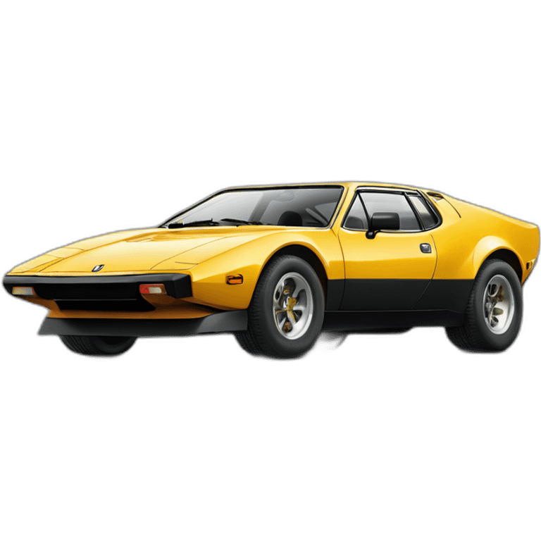 hiperrealista-De Tomaso Pantera versión competición emoji