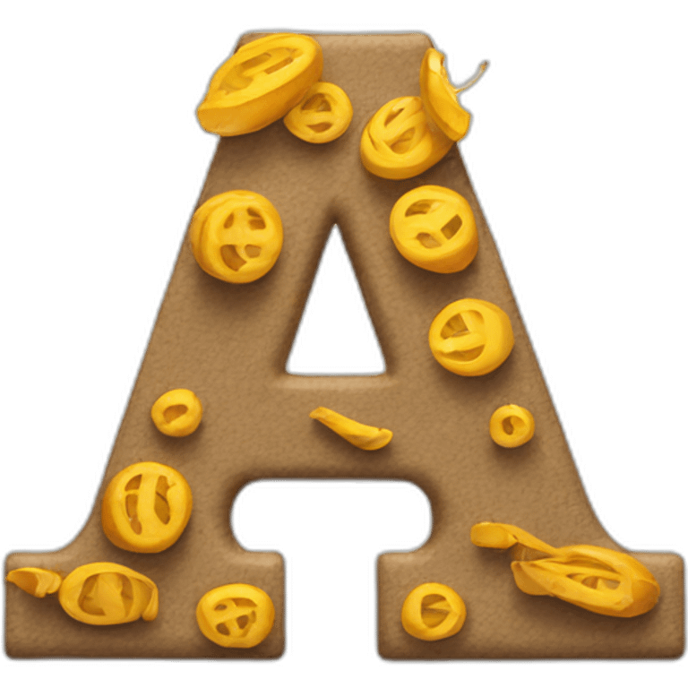 Typography letter Aa emoji