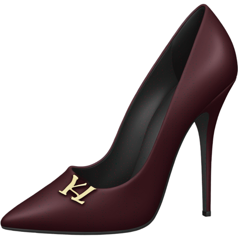 Maroon ysl low heels stiletto  emoji