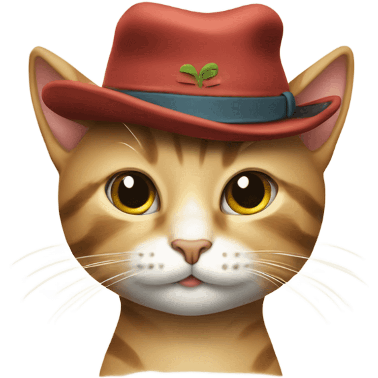 cat wearing hat saying “meowdy y’all” emoji