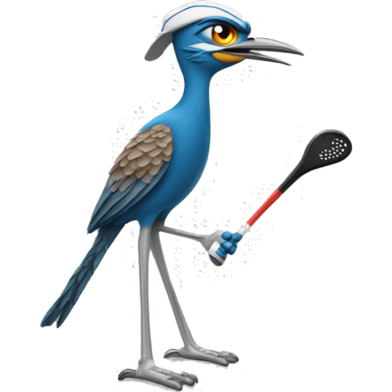 ROADRUNNER HOLDING GOLF CLUBS emoji