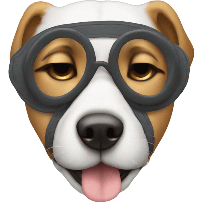 dog with sleep mask on eyes emoji