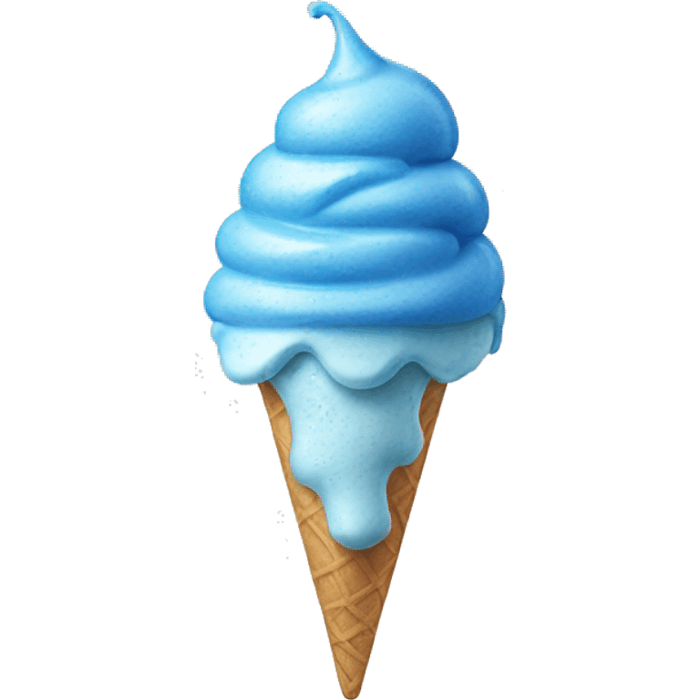 Aesthetic realistic blue icecream  emoji