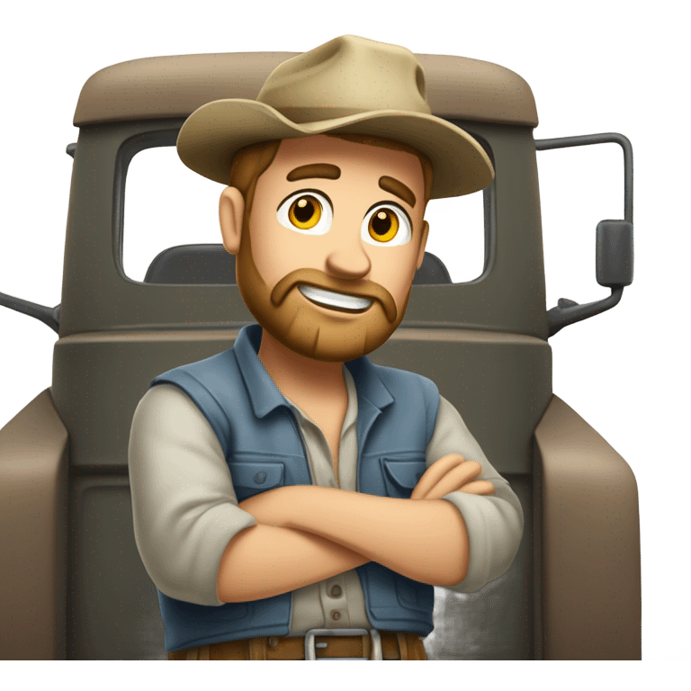 Hillbilly in a diesel truck emoji