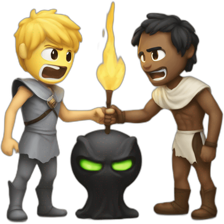 fantasy confrontation between good and evil emoji