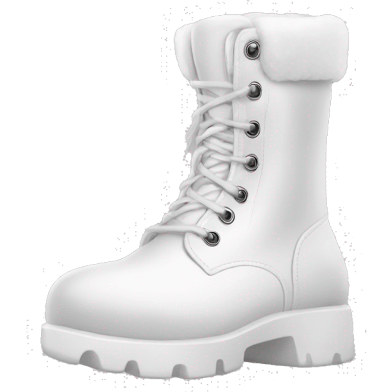 Puffy paded oversized chunky white boots emoji