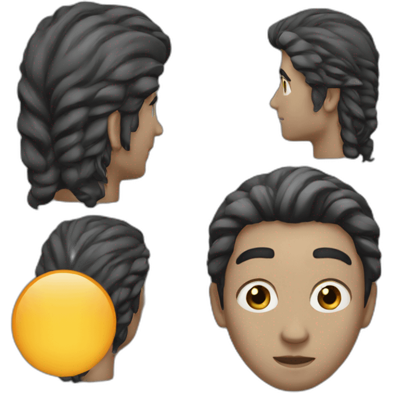 white man with long stright hair emoji