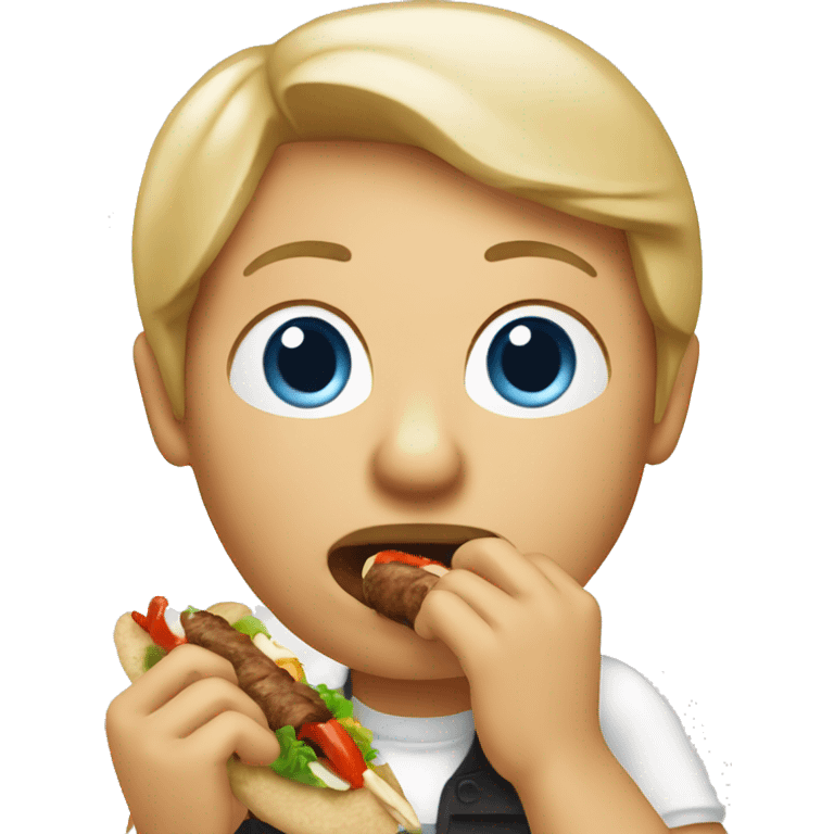 Swedish person eating kebab emoji