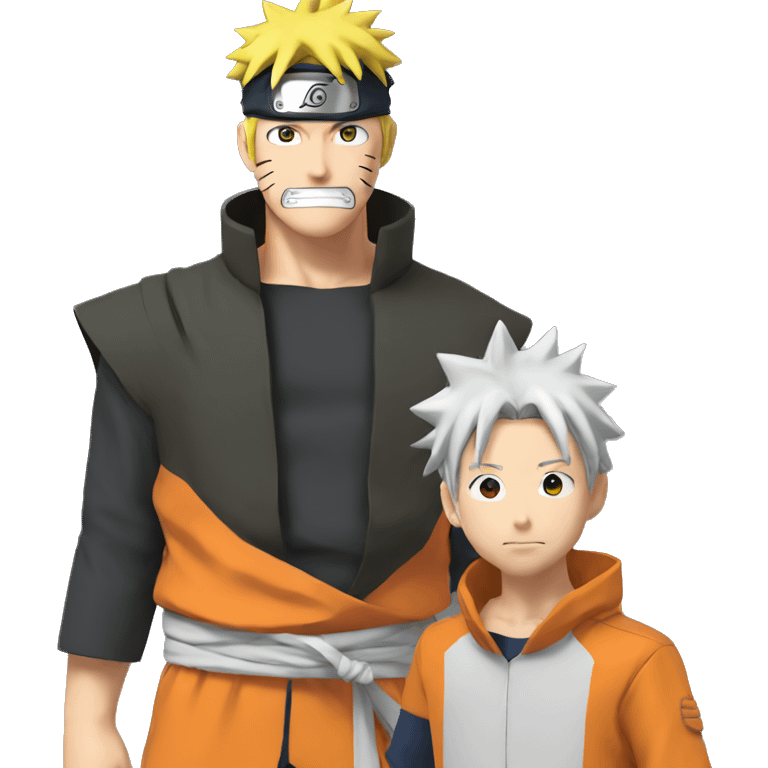 Naruto avec son papa emoji