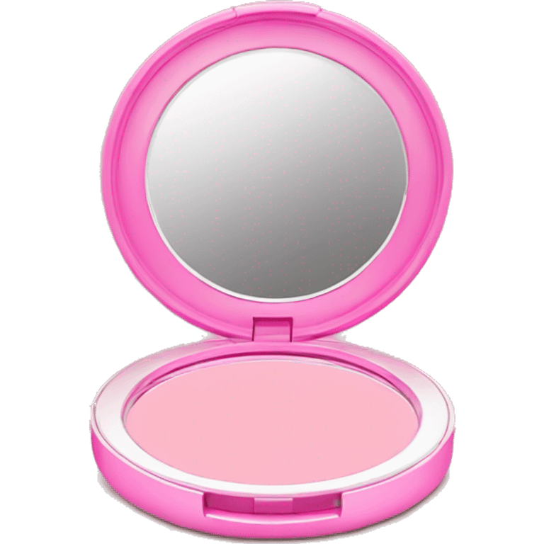 Pink compact open with white mirror  emoji