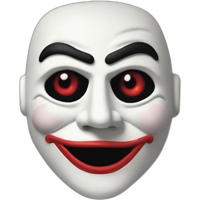 Billy the puppet mask from saw emoji