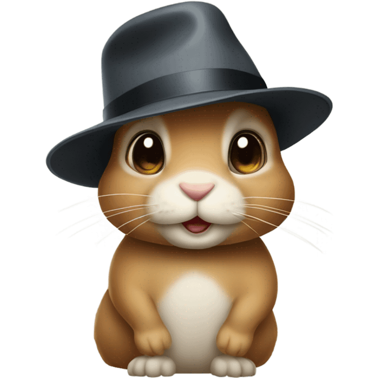 rabbit with a fadora emoji