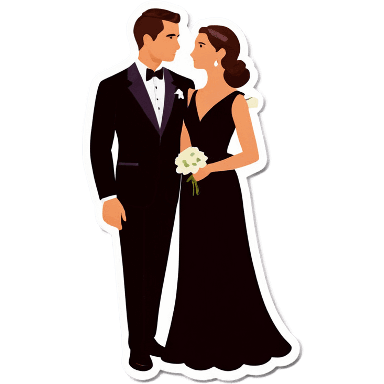 couple in formal attire outdoors emoji