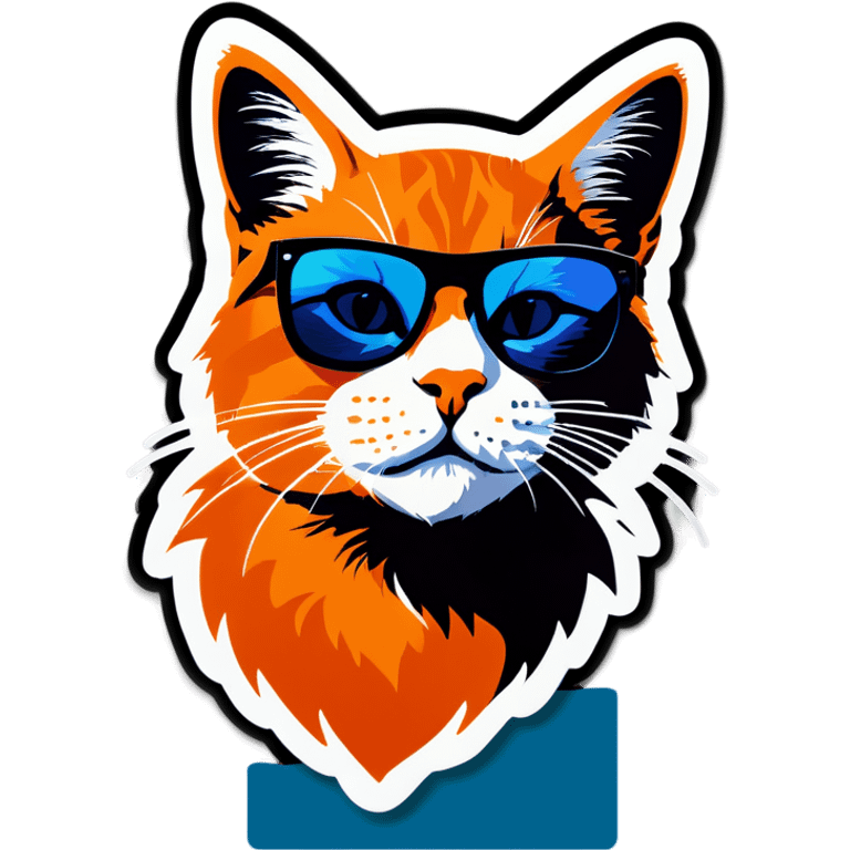 Cat with sunglasses emoji