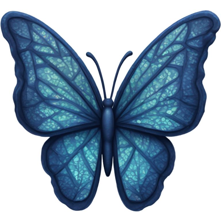 dark blue butterfly  emoji