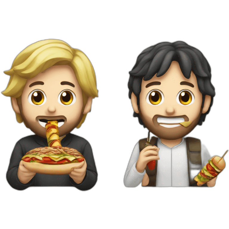 pewdiepie and jew eating kebab emoji