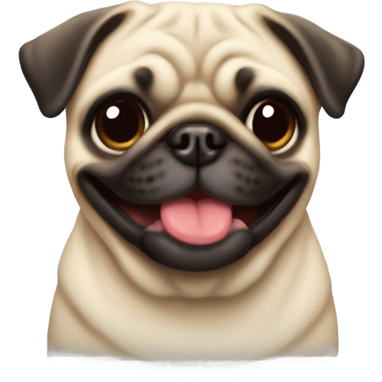 Pug with its tongue out  emoji