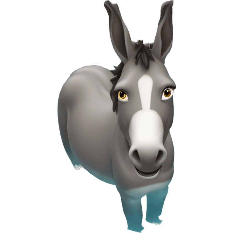 Donkey at pool emoji