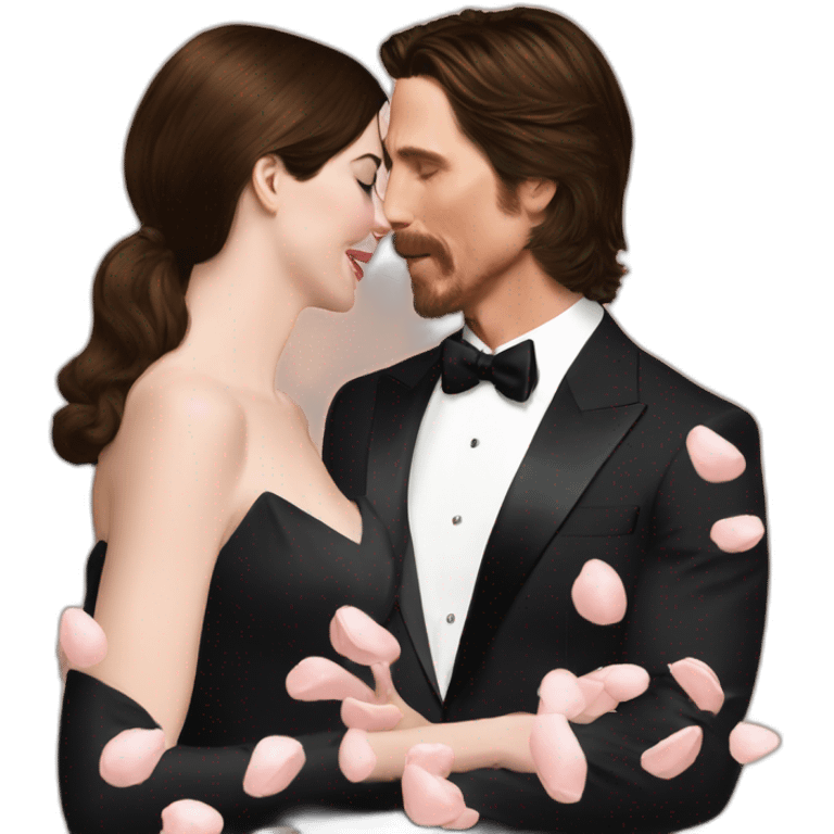 Anne Hathaway making out with Christian bale emoji