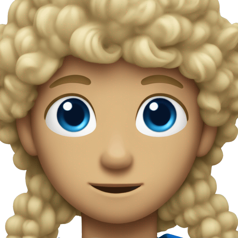 Scout boy with blue eyes and curly blond hair emoji