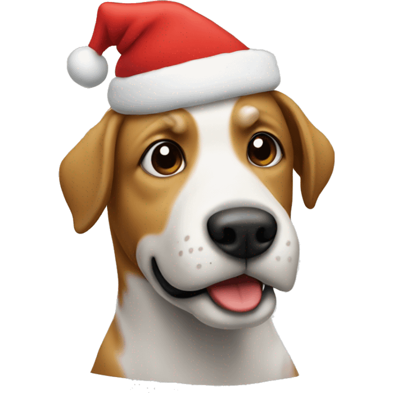 dog with santa hat emoji