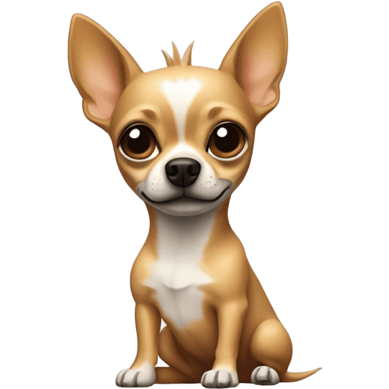 Chihuahua with a mohawk emoji