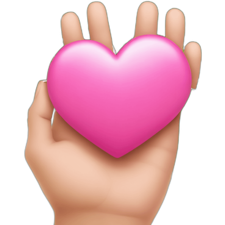 pink heart icon in the palm trees emoji