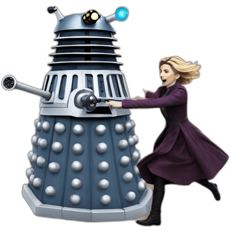 dalek chasing jodie whittaker emoji