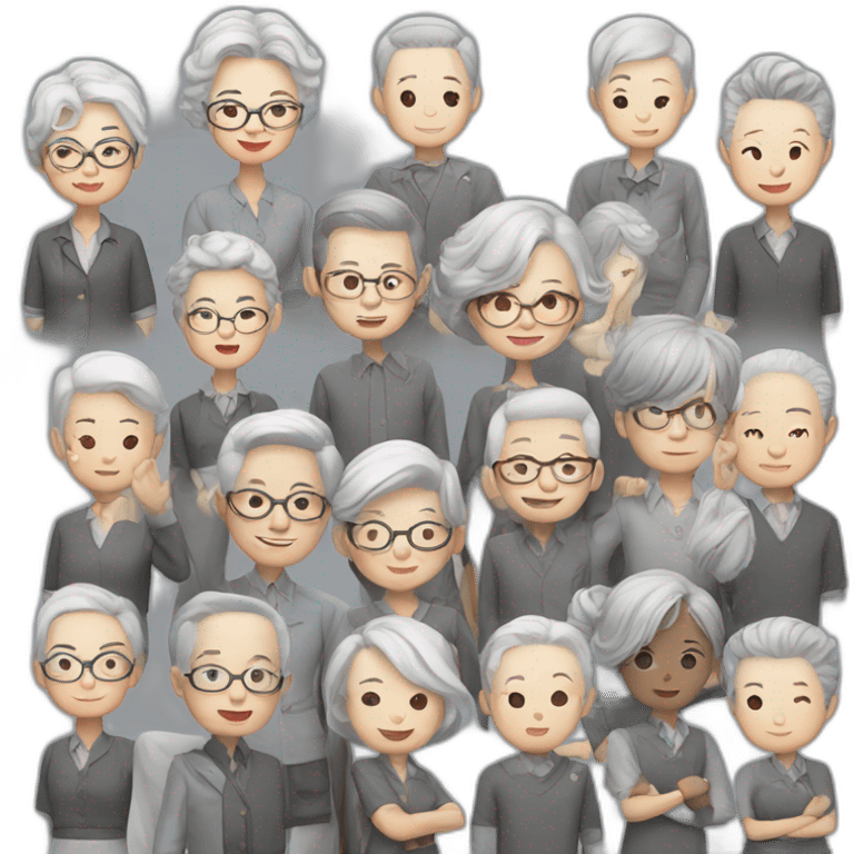 School Reunion in taiwan grey hair emoji