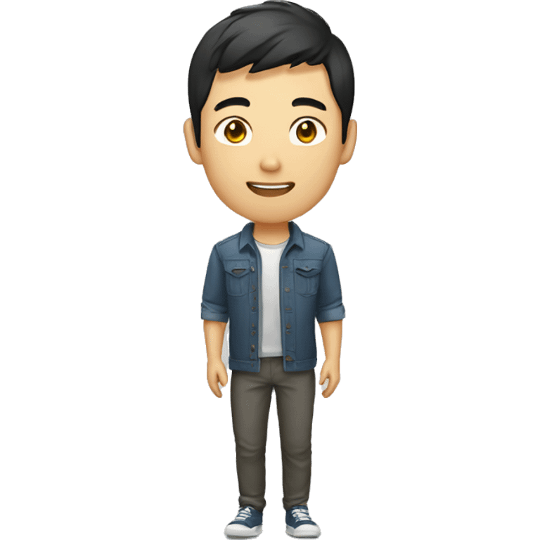 jeune asiatique homme emoji