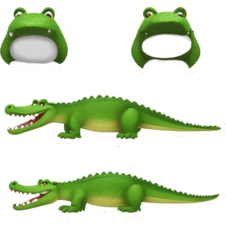 crocodile with bow emoji