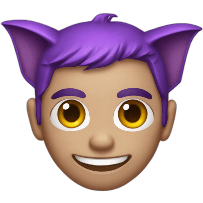 halloween purple bat emoji