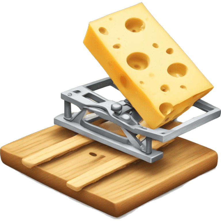 Mouse trap with cheese on it emoji