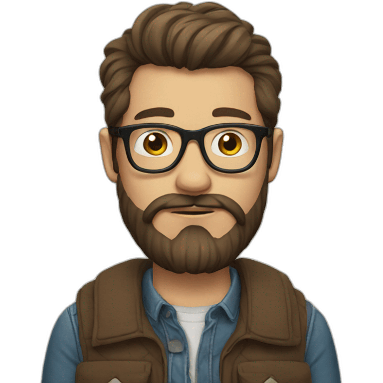 Hipster man emoji