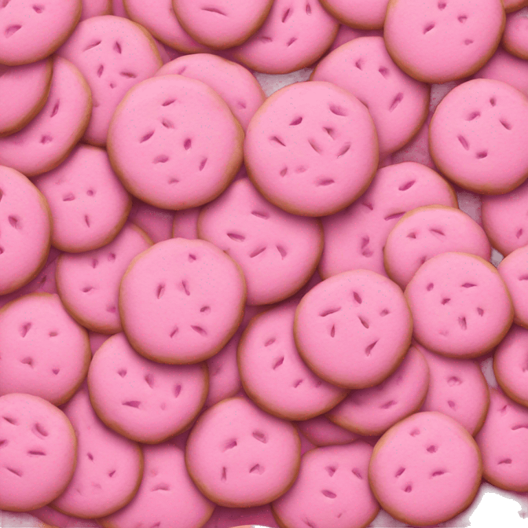 Pink cookie emoji