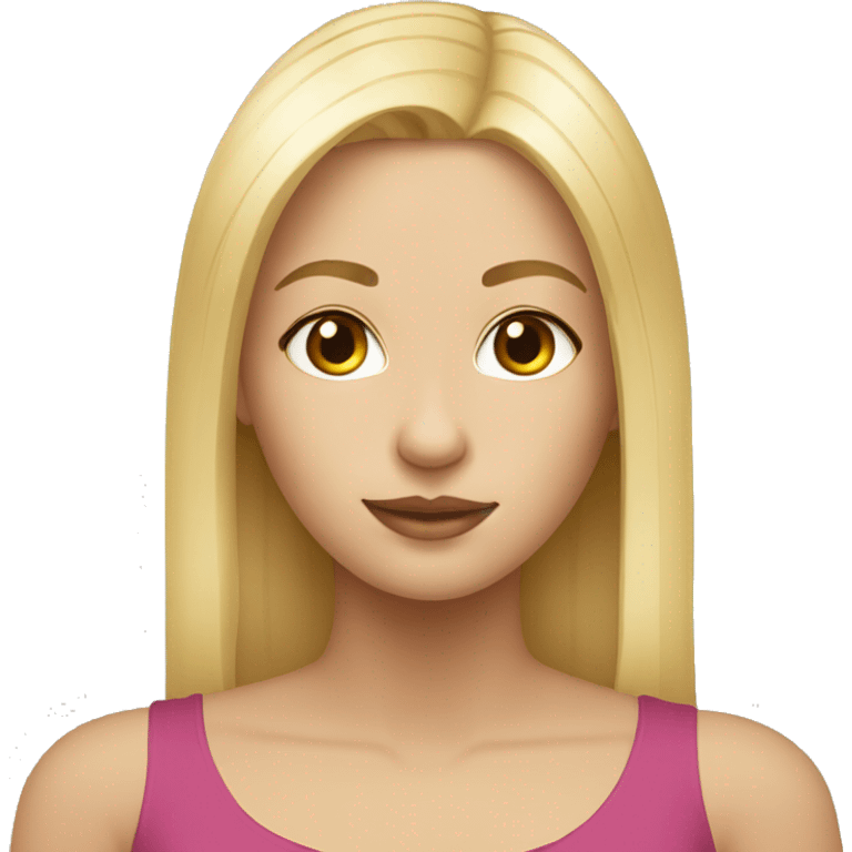 Two girls, blonde, straight hair, beautiful face  emoji