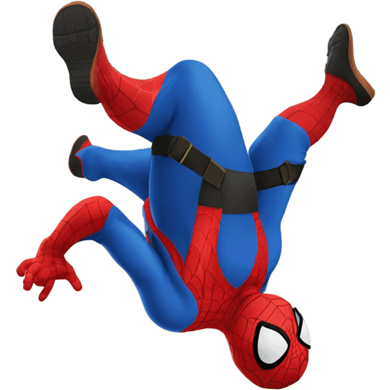 Overweight spider man skydiving emoji