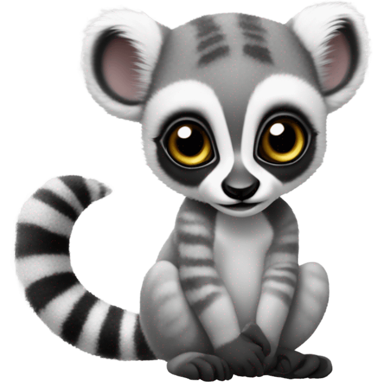 Baby ring-tailed lemur emoji