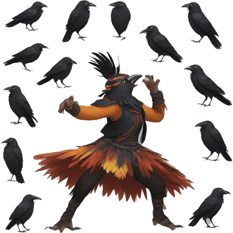 Crow dance emoji