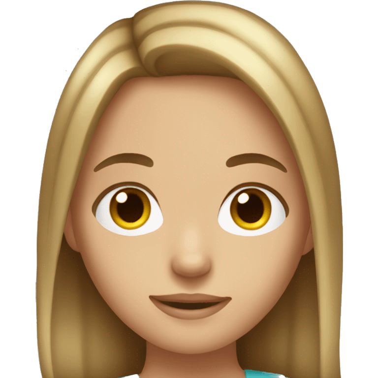 girl with brown hair and blonde highlights emoji