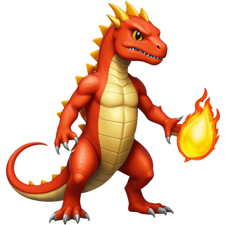  Cool Edgy Shiny Greymon-Charmeleon-Reptile full body emoji