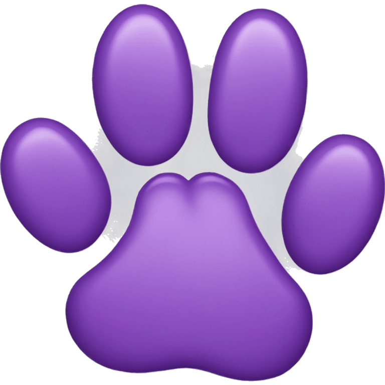 Purple paw emoji