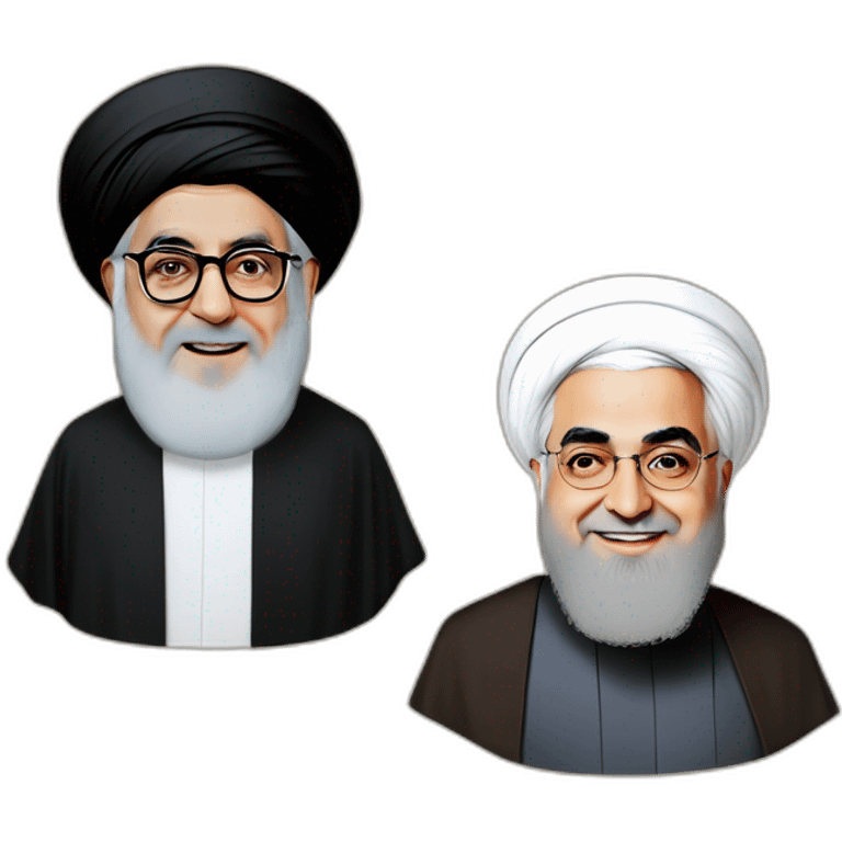 Hassan Rouhani with Shah Kalid emoji